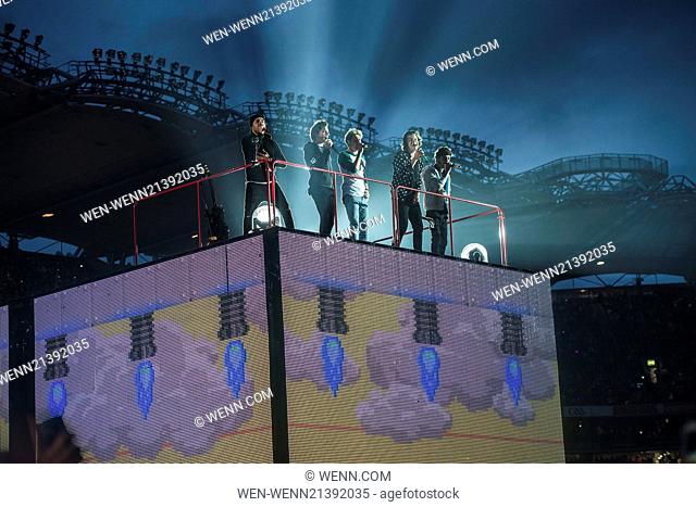 One Direction (Harry Styles, Zayn Malik, Louis Tomlinson, Niall Horan, Liam Payne) perform at Croke Park... Featuring: One Direction Where: Dublin