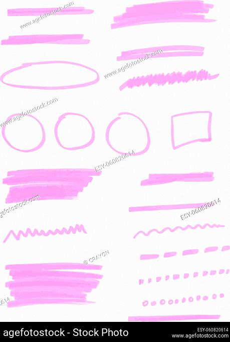 Set of colorful highlight elements. Vector illustration