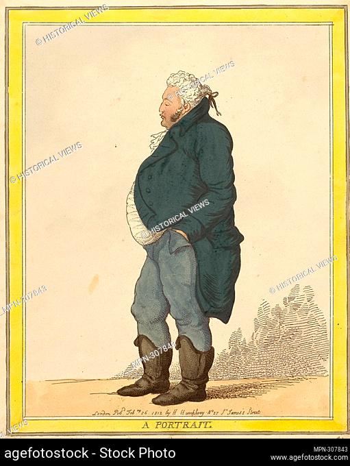 Author: Thomas Rowlandson. A Portrait: Lord Pomfret - published February 26, 1812 - Thomas Rowlandson (English, 1756-1827) published by Hannah Humphrey (English