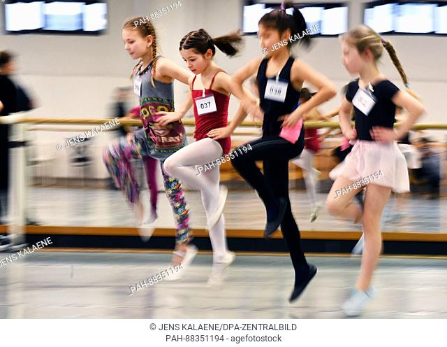 Children from Berlin and Brandenburg taking part in the casting for the young ensemble of the Friedrichstadt-Palast in Berlin, Germany, 22 February 2017