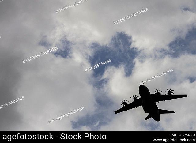 An Airbus A400M of the Bundeswehr, photographed as part of the Bundeswehr exercise 'Schneller Adler' in Barth, May 5th, 2022