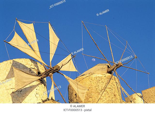 Karpathos, Olympos, windmills