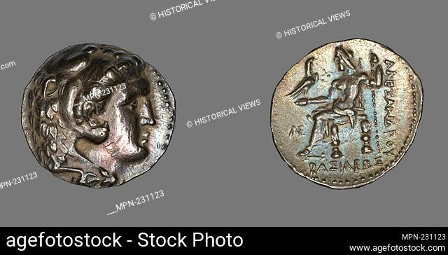 Tetradrachm (Coin) Portraying Alexander the Great as Herakles - 336/323 BC - Greek - Artist: Ancient Greek, Origin: Ancient Greece, Date: 336 BC–323 BC