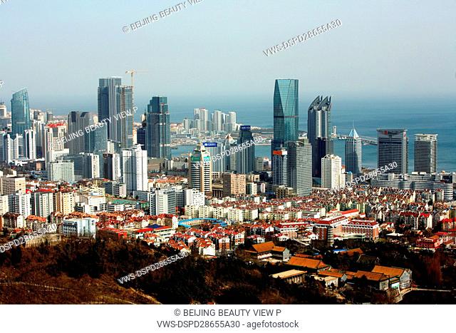 Day view of city buildings in Qingdao, Shandong province, China