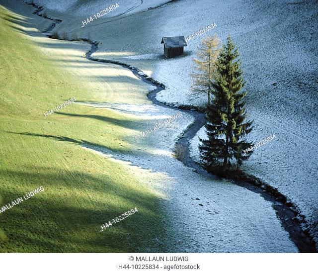 10225834, Creek, brook, near Tulfes, scenery, Austria, Europe, shade, snow, spring, thaw, low, Tyrol