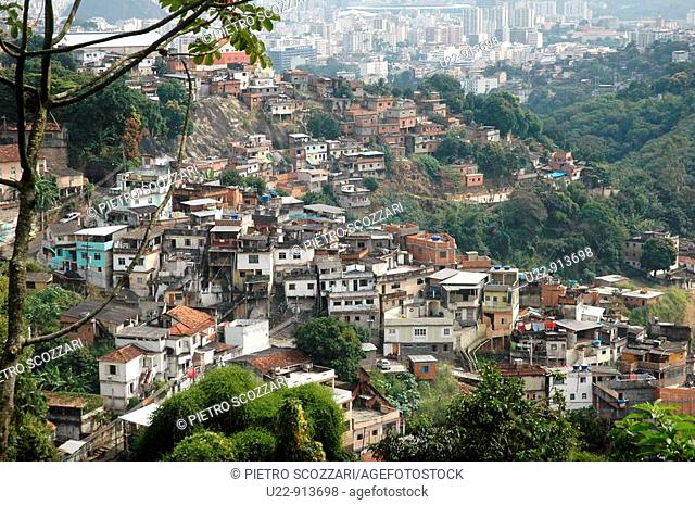 Rio de Janeiro (Brazil): favelas seen from Santa Teresa