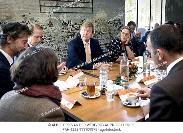 King Willem-Alexander of The Netherlands at the Gelderlandfabriek in Culemborg, on November 8, 2018, for a workvisit to the foundation Jobhulp