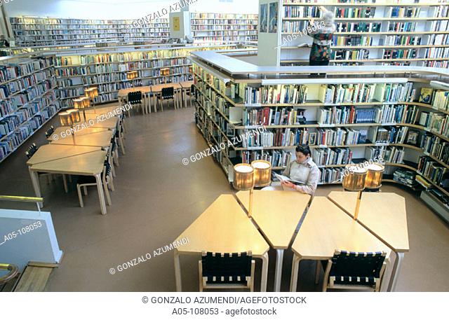 Rovaniemi Library, designed by Alvar Aalto. Rovaniemi. Finland