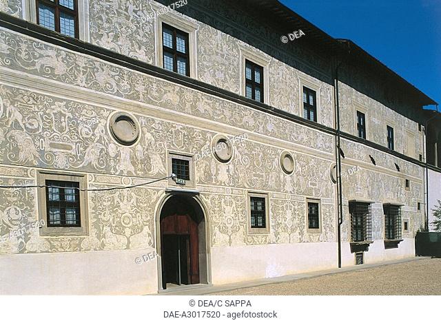 Italy - Umbria Region - Città di Castello - Vitelli alla Cannoniera Palace (1550), detail