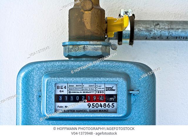Close up of a gas meter