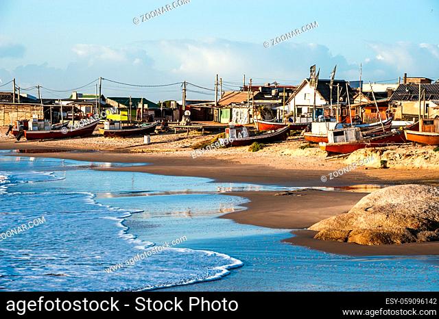 Punta del Diablo Beach, popular tourist site and Fisherman's place in the Uruguay Coast