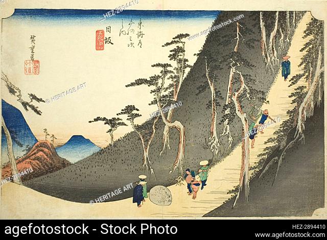 Nissaka: Sayo Mountain Pass (Nissaka, Sayo no nakayama), from the series Fifty-thre.., c. 1833/34. Creator: Ando Hiroshige
