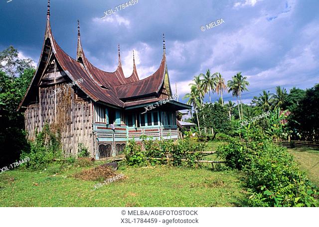 Minangkabau typical house  Sumatra  Indonesia