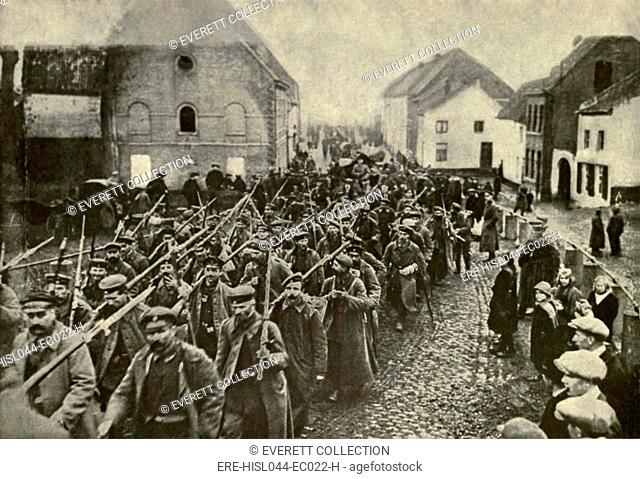 World War 1. The beaten German Army, retreating back to Germany after the final failure of the 1918 offensives. Sept-Oct. 1918. (BSLOC-2013-1-216)