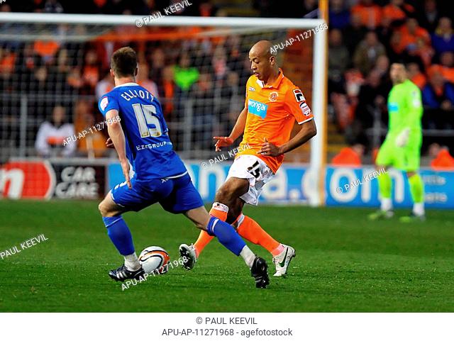04 05 2012 Blackpool, England Blackpool v Birmingham City Blackpool English Defender Alex Baptiste in action during the NPower Championship Play Off game played...
