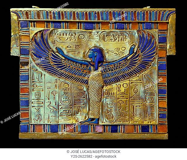 Porta Mirror, Tutankhamun's treasure, Museum of Egyptian Antiquities, Cairo, Egypt, Africa