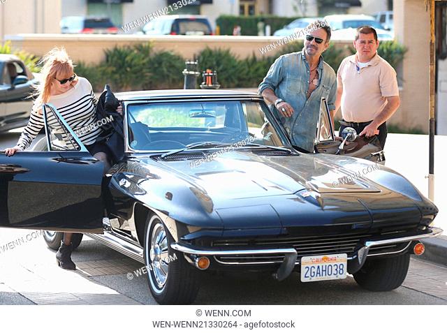 Bruce Springsteen and his wife Patti Scialfa shop at Barney's Of New York and drive off in a vintage Corvette. Featuring: Bruce Springsteen