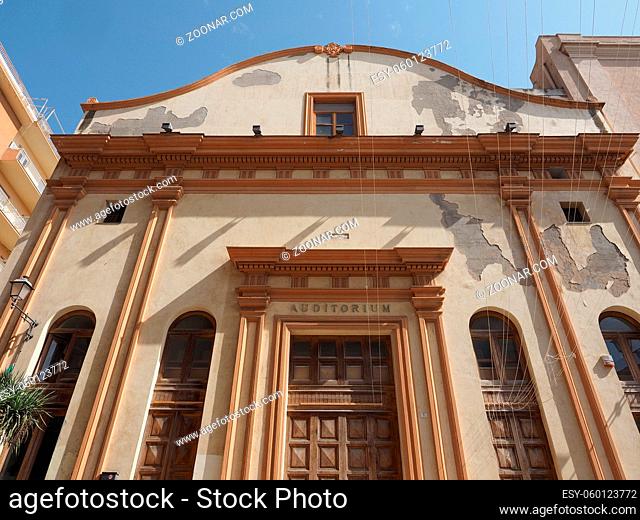 Municipal auditorium theatre (in former Santa Teresa church) in Cagliari, Italy