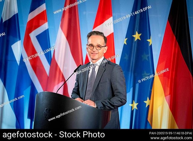 19 May 2020, Berlin: Heiko Maas (SPD), Foreign Minister, will give a press conference at the Federal Foreign Office at the beginning of the Foreign Ministers'...