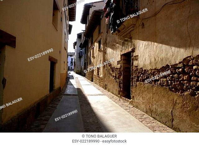 Nice old village from Spain, beam of light