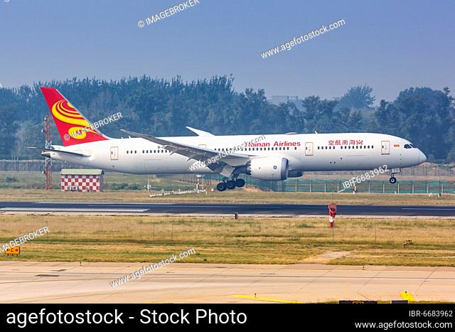 Boeing 787-9 Dreamliner aircraft of Hainan Airlines with registration number B-1540 at Beijing Airport (PEK), Beijing, China, Asia