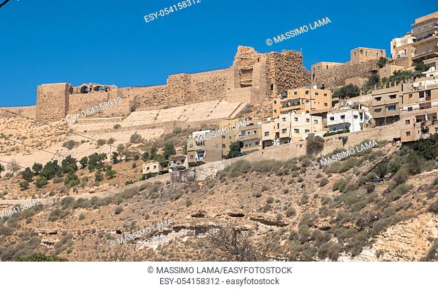 medieval crusaders castle, Al Karak, Jordan, Middle East