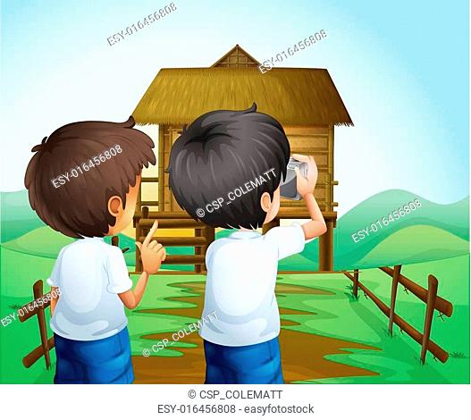 Child bamboo house Stock Photos and Images | agefotostock