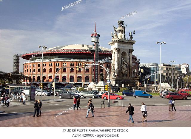 Spain, Catalonia, Barcelona, Plaça d'Espanya, Arenas Old Bulfighting Ring