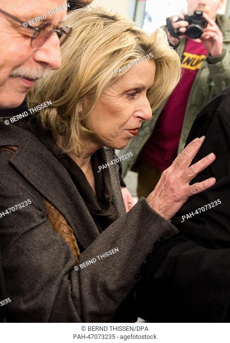 Quelle inheritrix Madeleine Schickedanz appears at the District Court in Cologne, Germany, 13 March 2014. Madeleine Schickedanz will appear as a witness in the...