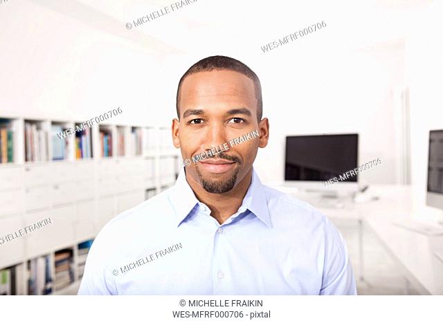 Portrait of smiling businessman in the office
