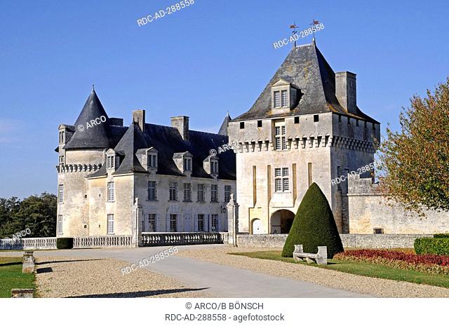 Chateau de la Roche Courbon Saint-Porchaire, Saintes, Charente-Maritime, Poitou-Charentes, France