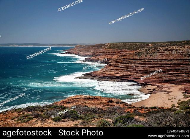 Western Australia – rocky coastline with strong surge and high cliffs
