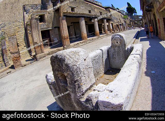 Ruins of Herculaneum, Ancient Roman Ruins, UNESCO Worl Heritage Site, Ercolano, Campania, Italy, Europe