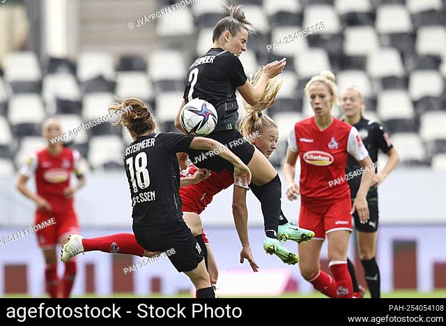 firo: 08/28/2021 Fuvuball: Soccer: 1. Bundesliga, season 2021/2022 women, ladies Flyeralarm Buli SGS Essen - 1.FC Kv? ln, Koeln 1: 1 duels, Selina Ostermeier