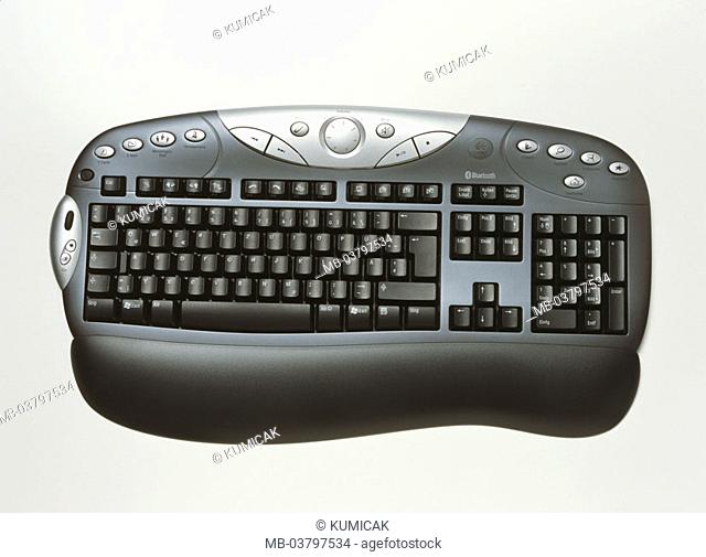 Computer keyboard, ergonomic,  Hand edition only editorially! Computers, keyboard, cable-loosely, Keyboard, buttons, data processing, computer science, IT, EDP