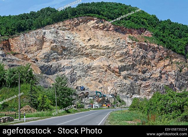 Open Pit Quarry Construction Aggregate Material Mine