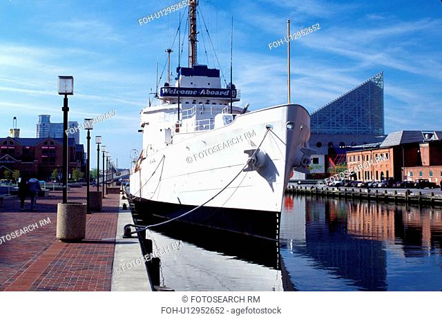 Baltimore Maritime Museum, warship, Maryland, Inner Harbor, Baltimore, Coast Guard cutter Taney at Pier 3