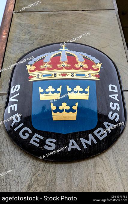 Copenhagen, Denmark A plaque for the Swedish embassy