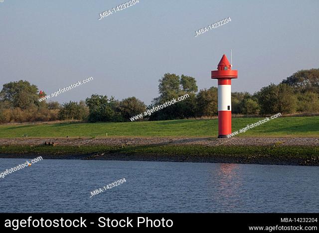 Lighthouse, Lemwerder, Lower Saxony, Germany, Europe