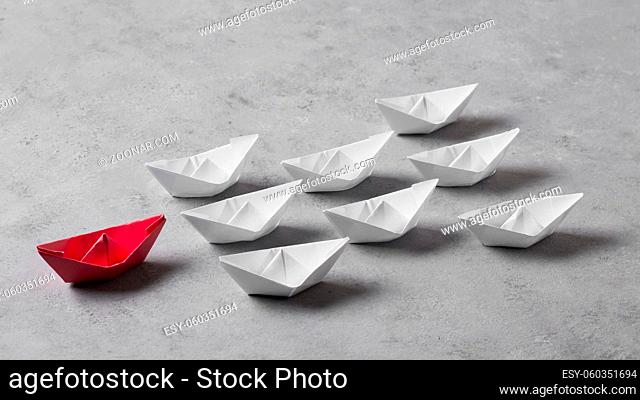 boss s day arrangement with paper boats