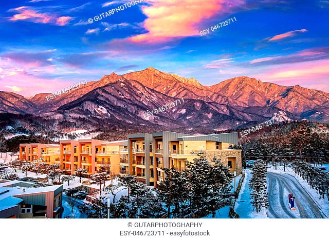 Seoraksan mountains in winter, South Korea