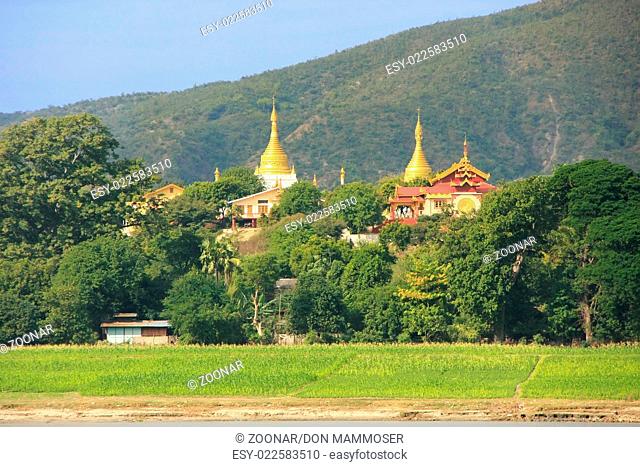 View of Mingun from the river, Mandalay region, My