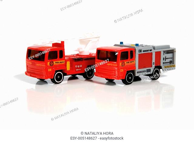 model vehicles of firefighters