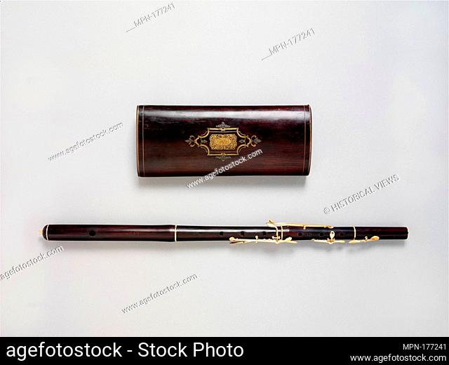 Flute. Manufacturer: Jean-Louis Tulou (French); Date: ca. 1852; Geography: Paris, France; Culture: French; Medium: Cocus wood, gold; Dimensions: Height (overall
