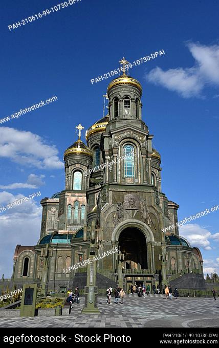 07 May 2021, Russia, Moskau: The new Russian military church near Moscow. It is part of the ""Patriot Park"" built from scratch by the Ministry of Defense