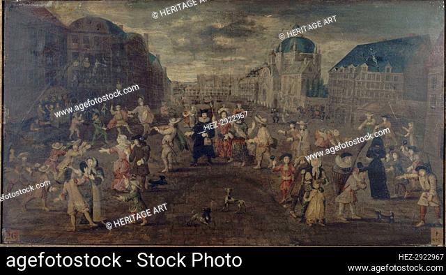 Farce in the streets of Paris, between 1501 and 1600. Creator: Unknown