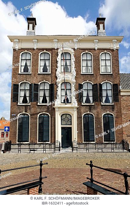 House built in the style of Louis XIV, located at the historic harbour, Goes, Zeeland province, Netherlands, Benelux, Europe
