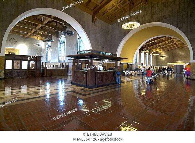 Union Station, railroad terminus, downtown, Los Angeles, California, United States of America, North America