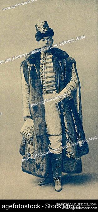 Adjutant General Alexander Petrovich Strukov dressed as a 17th century governor. ca. between 1903 and 1904