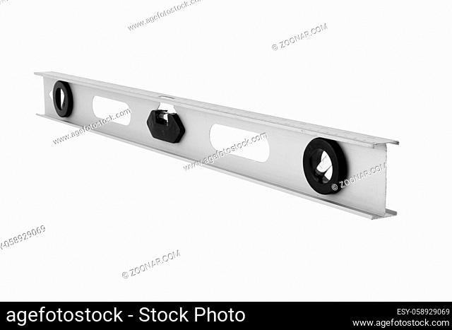 A Builders spirit level isolated on white with clipping path